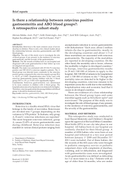 Is there a relationship between rotavirus positive gastroenteritis and