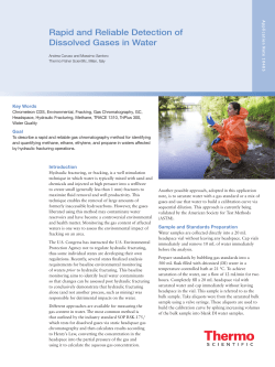 Rapid and Reliable Detection of Dissoved Gases in Water