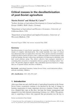 Critical masses in the decollectivisation of post