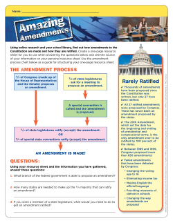 Rarely Ratified Questions: the Amendment Process