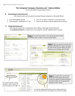 The Computer Compass: Ancestry.com Library Edition