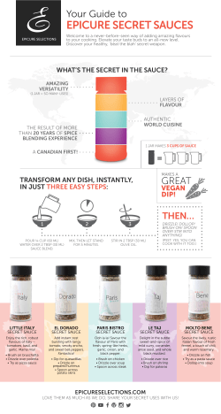 epicure secret sauces