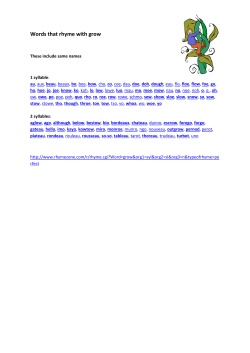 Words that rhyme with grow