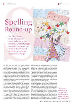 Spelling - Herts for Learning