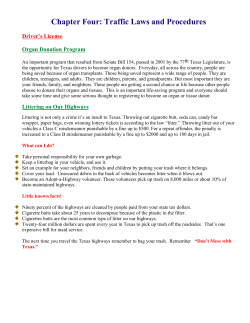 Chapter Four: Traffic Laws and Procedures
