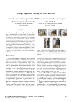 Multiple Hypothesis Tracking in Camera Networks - gaips - INESC-ID