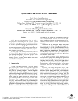 Spatial Policies for Sentient Mobile Applications