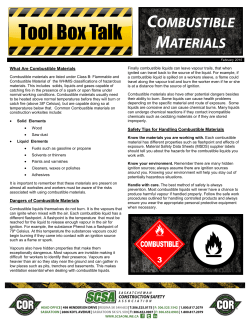 Combustible Materials