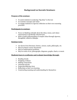 Background on Socratic Seminars - New York City Department of