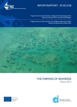 the farming of seaweeds - Food and Agriculture Organization of the