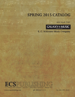 spring 2015 catalog - Canticle Distributing