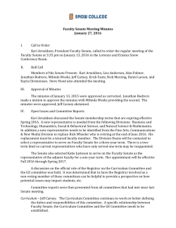 January 27, 2016 Minutes