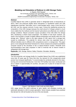 Modeling and Simulation of Rollover in LNG Storage Tanks