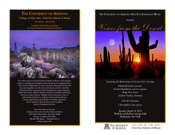 Event Program - Fred Fox School of Music