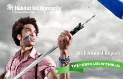 2011 Annual Report - Habitat for Humanity Portland/Metro East
