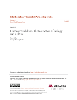 Human Possibilities: The Interaction of Biology and Culture