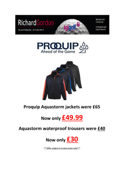 Proquip Aquastorm jackets were &pound;65 Now only &pound;49.99 Aquastorm