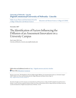 The Identification of Factors Influencing the Diffusion of an