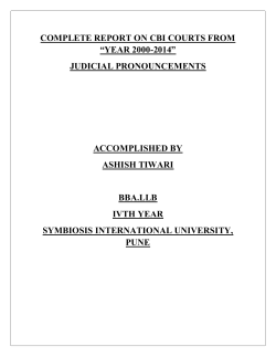 complete report on cbi courts from