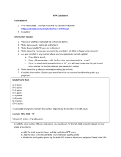 GPA Calculation Tools Needed