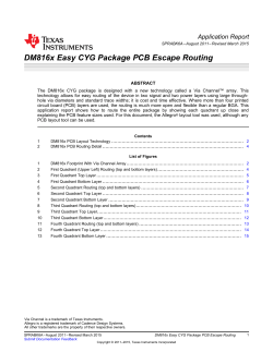 DM816x Easy CYG Package PCB Escape