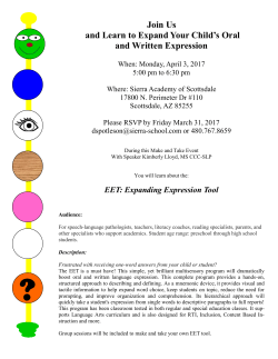 Join Us and Learn to Expand Your Child`s Oral and Written Expression