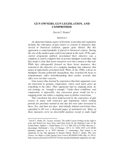 Gun Owners, Gun Legislation, and Compromise