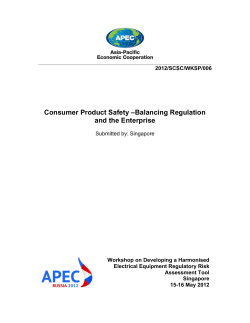 Consumer Product Safety - APEC Meeting Document Database