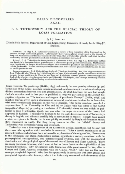 early discoverers xxxii pa tutkovskiy and the glacial theory of loess
