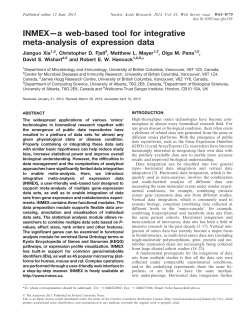 INMEX&mdash;a web-based tool for integrative meta