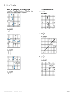 Name the constant of variation for each equation. Then find the