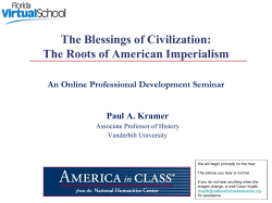 The Blessings of Civilization: The Roots of American Imperialism