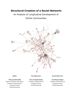 Descriptive network metrics (sample set 1)