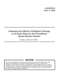 Assessing the Effects of Radiation Damage on Ni-base