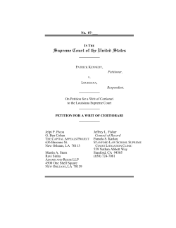 Kennedy`s Petition - Death Penalty Information Center