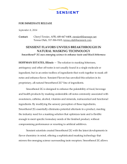 Sensient Flavors Unveils Breakthrough in Natural Masking