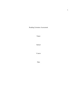 Essay Oxford Reading Literature Assessment 425Kb