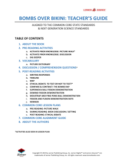 bombs over bikini: teacher`s guide