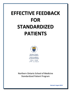 Feedback Fundamentals - Northern Ontario School of Medicine