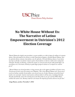 No White House Without Us - Tomas Rivera Policy Institute