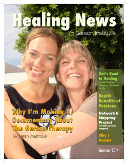 Healing News - Gerson Institute