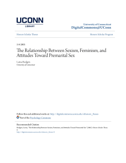 The Relationship Between Sexism, Feminism, and Attitudes Toward