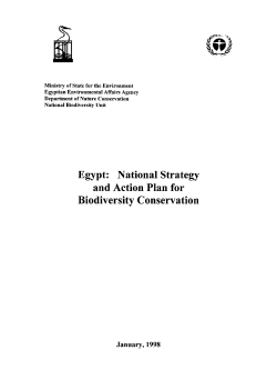 Egypt: National Strategy and Action Plan for Biodiversity