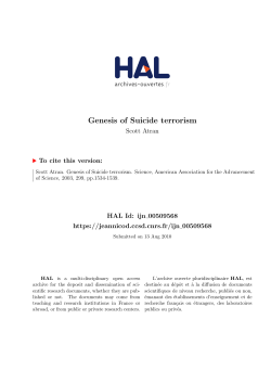 Genesis of Suicide terrorism