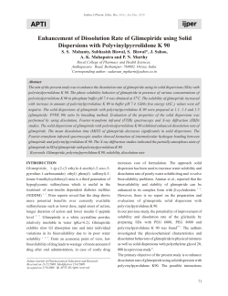 Enhancement of Dissolution Rate of Glimepiride using Solid
