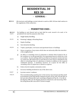 RESIDENTIAL 30 RES 30