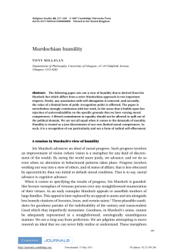 Murdochian humility