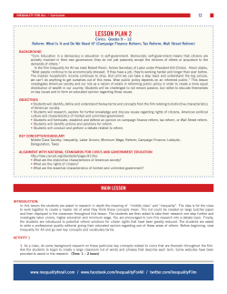 lesson plan 2 - Documentary Curriculum Consultants