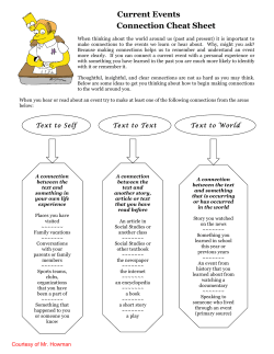 Current Events Connection Cheat Sheet