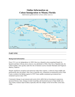Online Information on Cuban Immigration to Miami, Florida